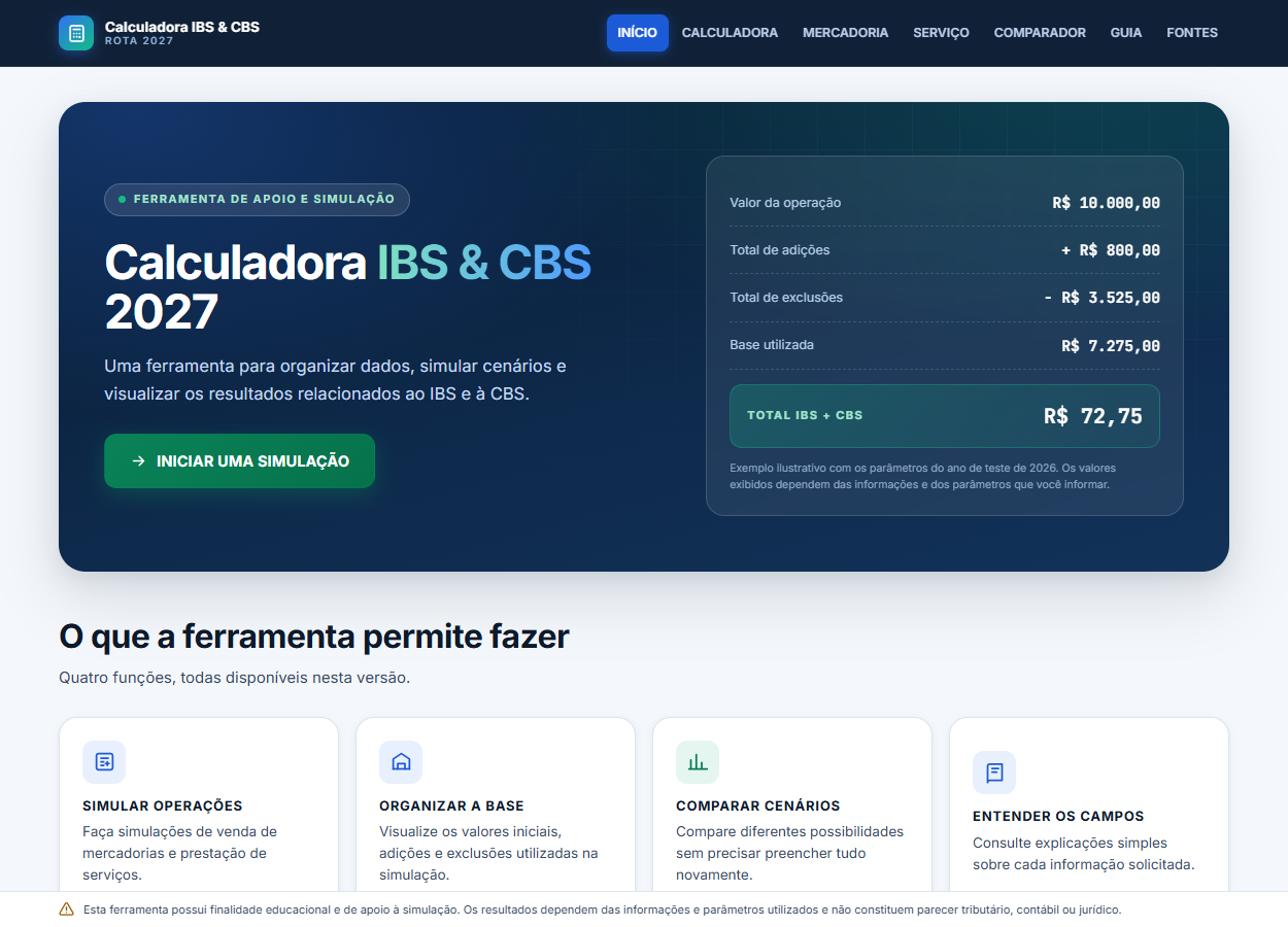 Calculadora IBS & CBS